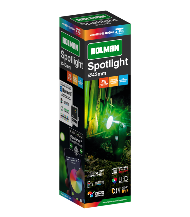 43mm RGB Colour Spotlight - Holman Industries