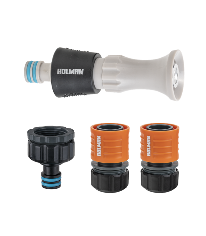 ⌀12mm Plastic Hi-flow Nozzle & Connector Set - Holman Industries